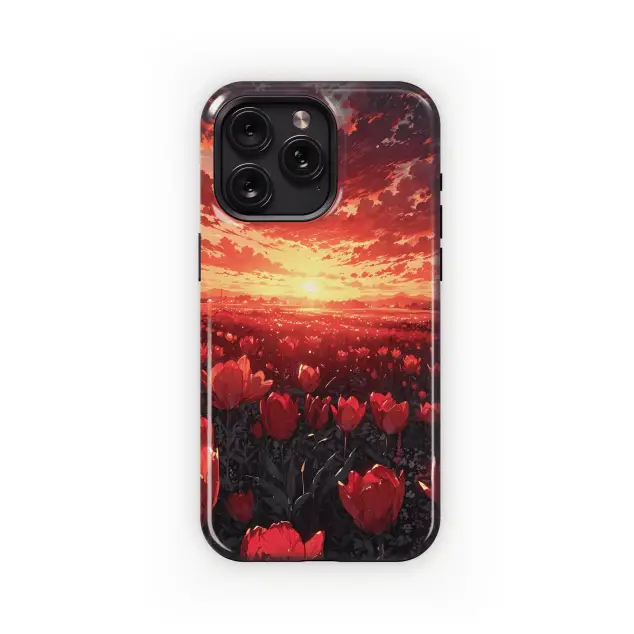 Xiaomi Redmi 10 2022 Crimson Sunset Tulips Phone Case