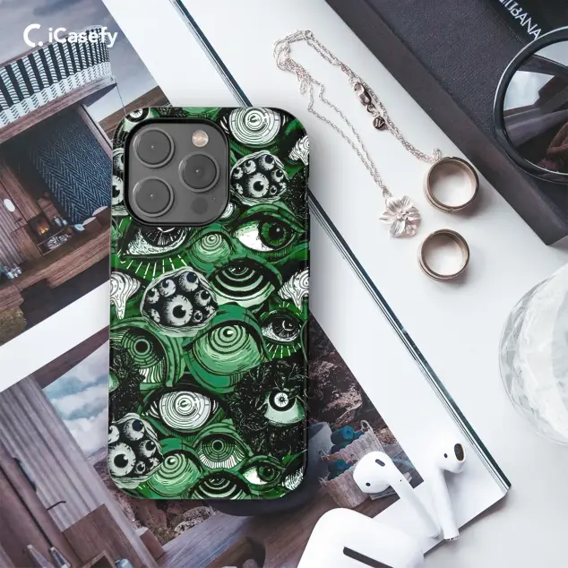 Xiaomi Redmi 10 2022 Gothic Green Eye Collage Phone Case