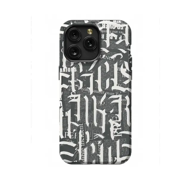 Xiaomi Redmi 10 2022 Gothic Letters Monochrome Scratched Phone Case