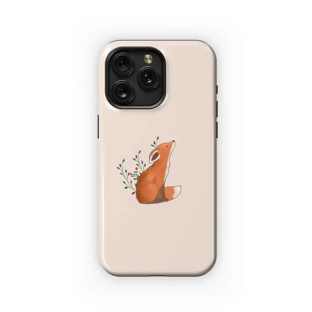 Xiaomi Redmi 10 2022 Little Fox Floral Design Phone Case