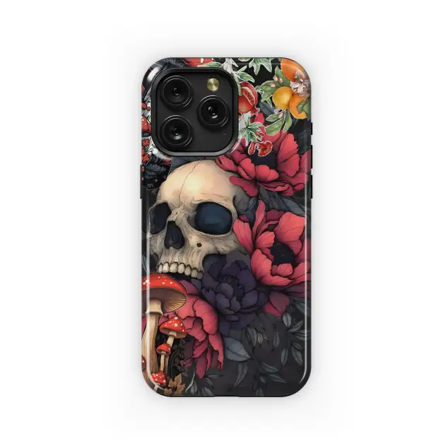 Xiaomi Redmi 10 2022 Skull Floral Dark Bloom Phone Case