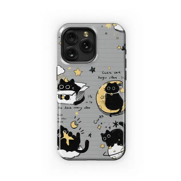 Xiaomi Redmi 10 2022 Starry Night Cute Cats Phone Case