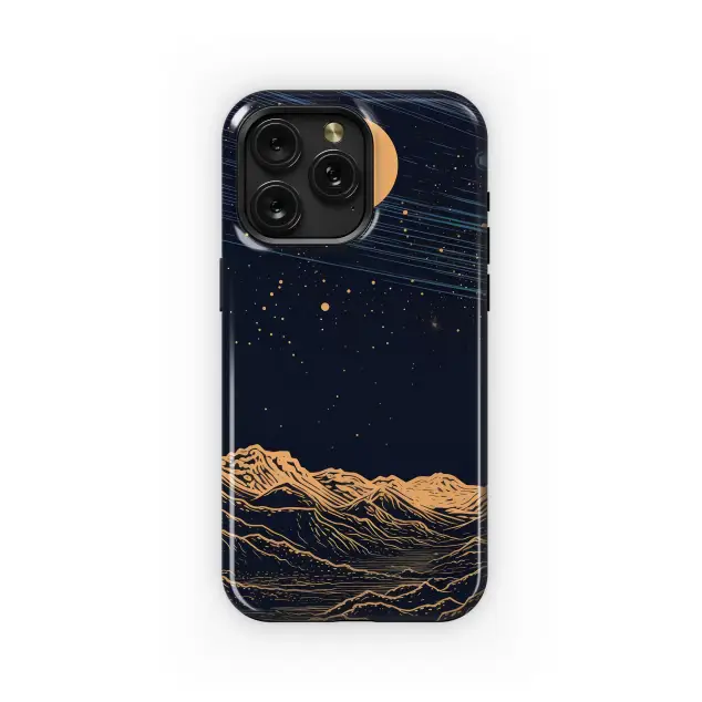 Xiaomi Redmi 12 Golden Moon Over Cosmic Valley Phone Case