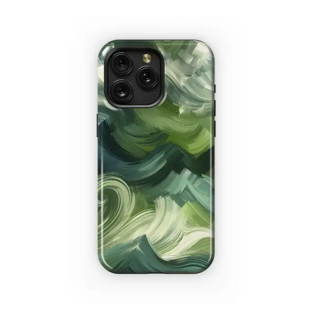 Xiaomi Redmi 13 5G Abstract Green Brush Strokes Phone Case
