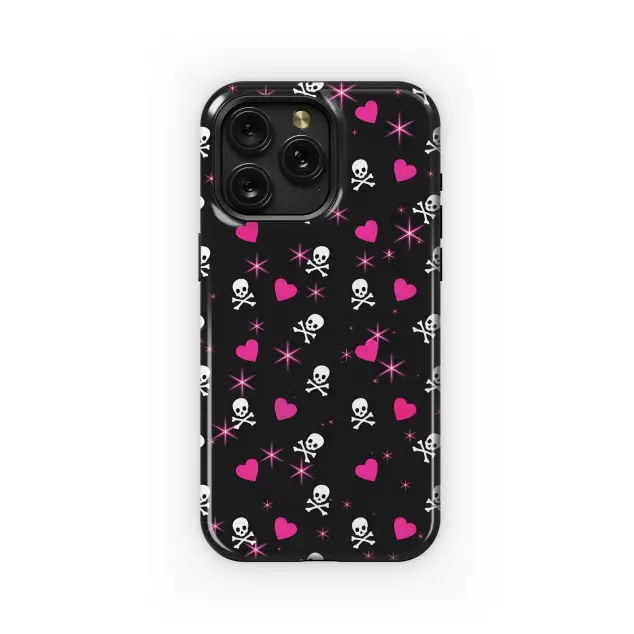 Xiaomi Redmi 13 5G Pink Skull & Hearts Design Phone Case