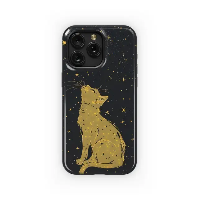 Xiaomi Redmi 5 Celestial Golden Cat Night Stars Phone Case