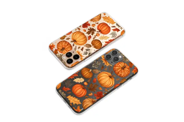Xiaomi Redmi 9 Power Clear Midnight Harvest Pumpkin & Leaves Phone Case
