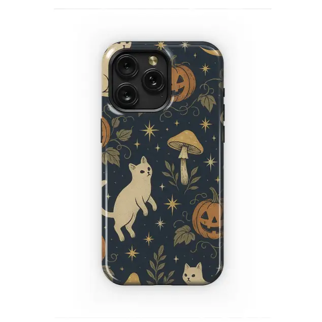 Xiaomi Redmi 9 Celestial Halloween Cats & Pumpkins Art Phone Case