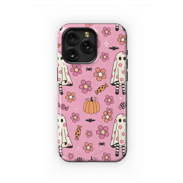 Xiaomi Redmi 9 Groovy Ghosts and Floral Frights Phone Case