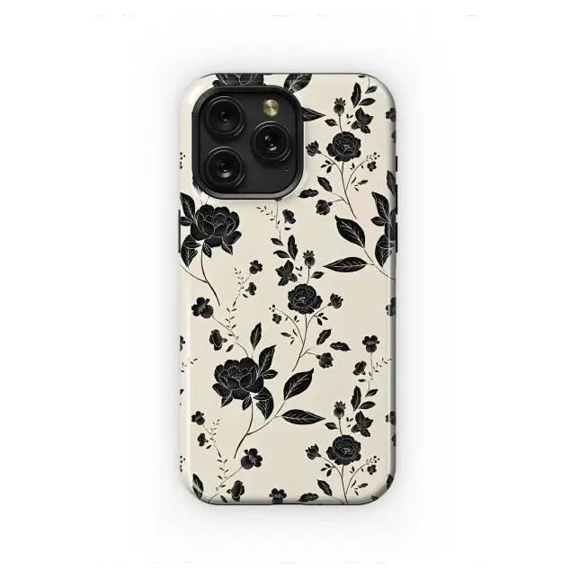 Xiaomi Redmi 9 Shadow Garden Noir Floral Design Phone Case