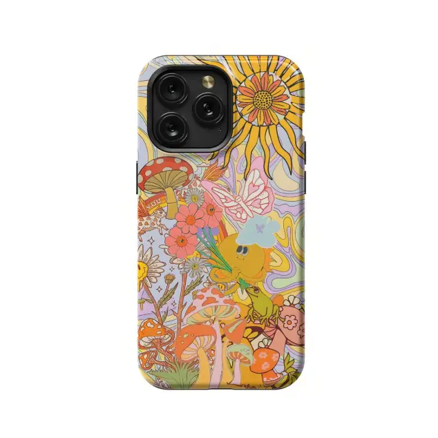Xiaomi Redmi Note 10 5G Retro Groovy Hippie Floral Rainbow Trippy # Phone Case
