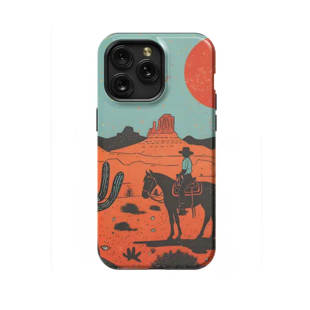 Xiaomi Redmi Note 10 Lite Western Cactus Landscape Man Horse Phone Case