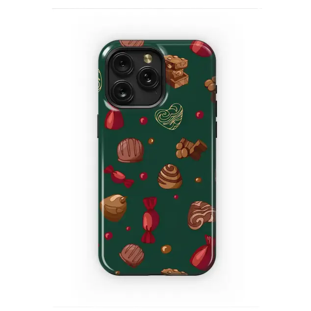 Xiaomi Redmi Note 10S Assorted Chocolate Candy Pattern Green Design Mini S S Phone Case