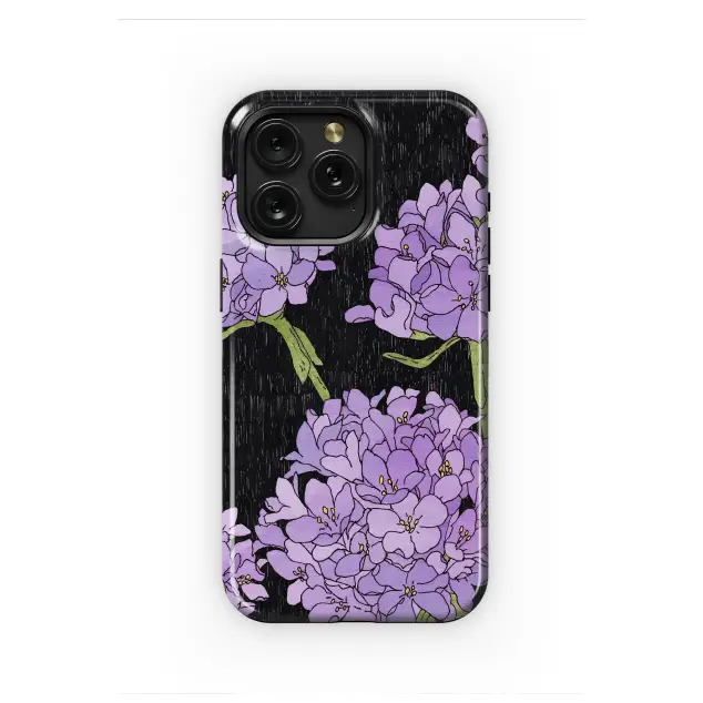 Xiaomi Redmi Note 12 Pro 5G Midnight Lilac Garden Floral Illustration Phone Case