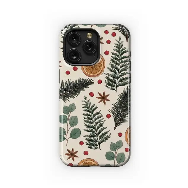 Xiaomi Redmi Note 12 Pro Plus Winter Botanical Dried Orange Eucalyptus Holiday Pattern S S Phone Case