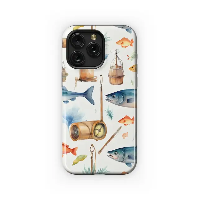 Xiaomi Redmi Note 13 5G Watercolor Fishing Adventure Pattern Phone Case