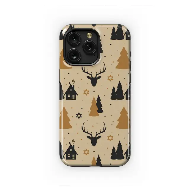 Xiaomi Redmi Note 13 Pro 5G Rustic Christmas Reindeer Forest Pattern Mini S S Phone Case
