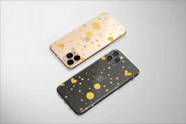 Xiaomi Redmi Note 14 Pro Plus Clear A Galaxy of Golden Daydreams Phone Case