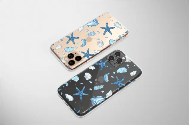Xiaomi Redmi Note 14 Pro Plus Clear Scattered Stars of the Seashore Phone Case