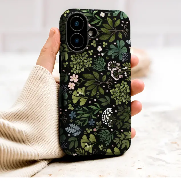Xiaomi Redmi Note 9 Pro Dark Botanical Wildflower Meadow Pattern Mini S S Phone Case