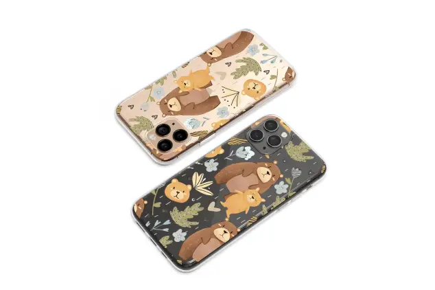 Xiaomi Redmi Note 9 Clear Cozy Bears in the Midnight Garden Phone Case