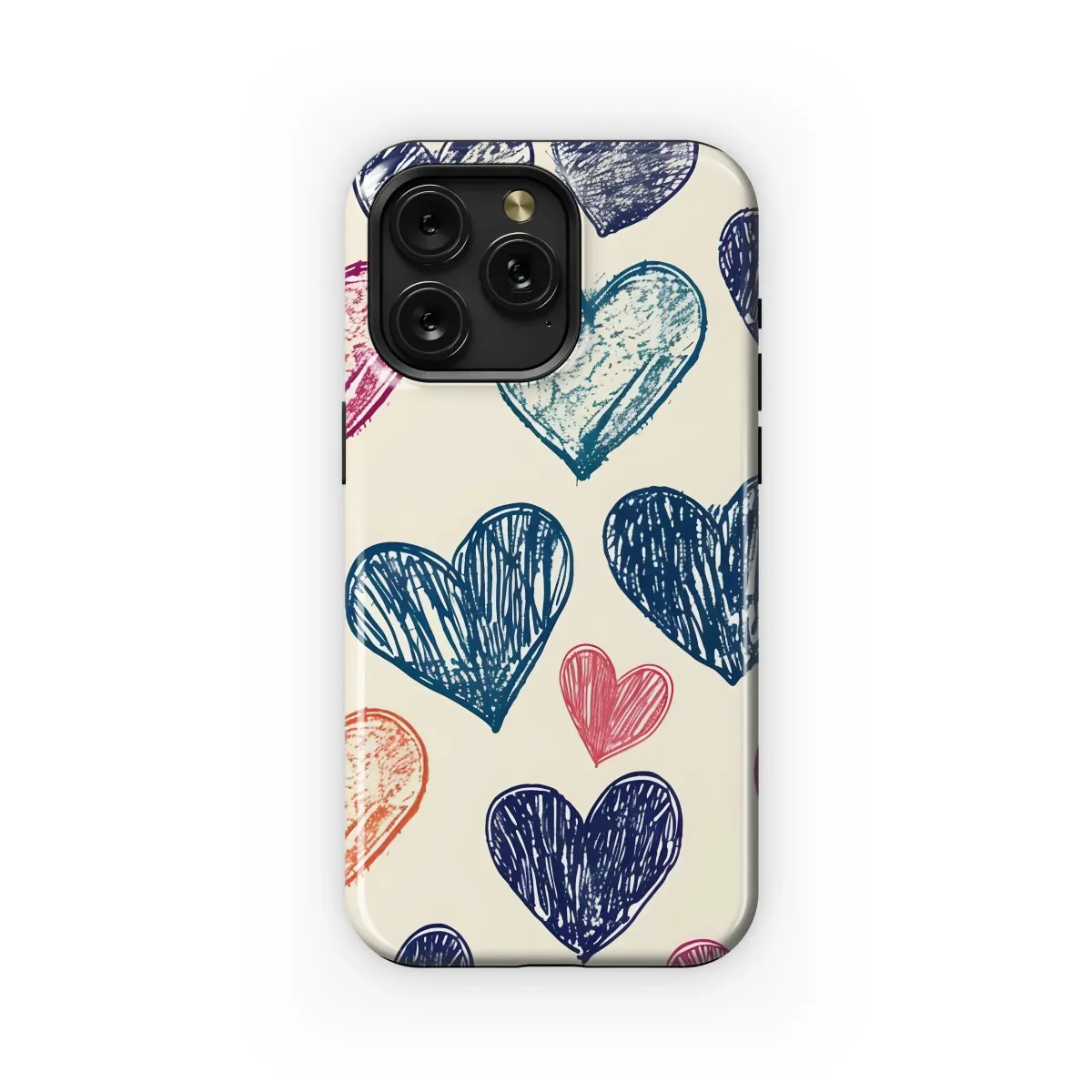 A Tumble of Colorful Hearts Phone Case iPhone Samsung Cover Pixel 6326 - Image 1