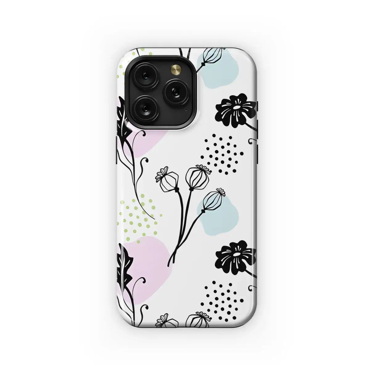 Abstract Floral Poppy Phone Case iPhone Samsung Cover Pixel 2573 - Image 1