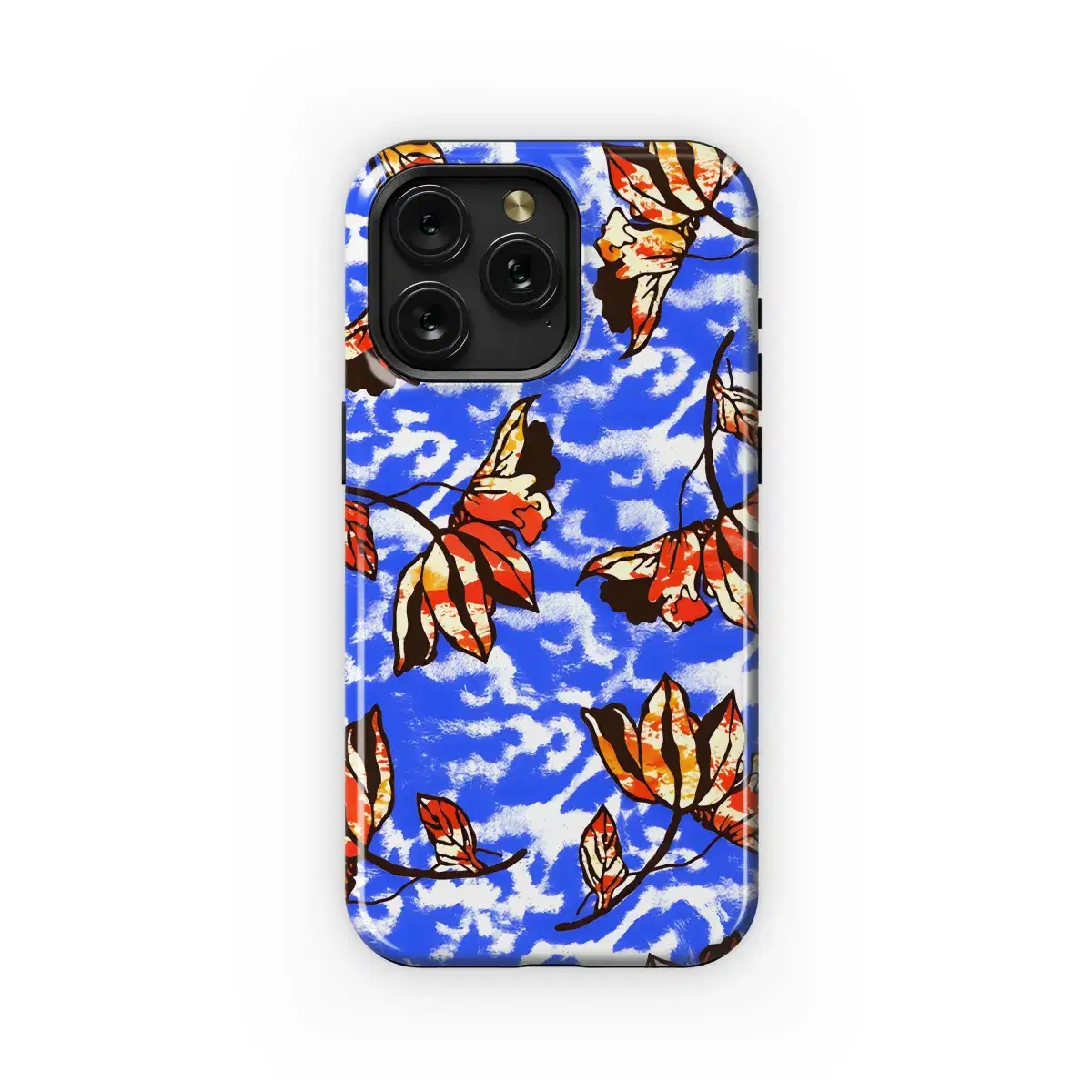 Abstract Flowers Ink Leopard Phone Case iPhone Samsung Cover Pixel 3254 - Image 1