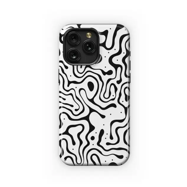 Abstract Fluid Monochrome Pattern Phone Case iPhone Samsung Cover Pixel 5352