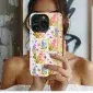 Abstract Pink Yellow Floral Print Phone Case iPhone Samsung Cover Pixel 5423 - Image 1