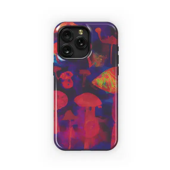 Abstract Starburst Watercolor Mushroom Bottom Phone Case iPhone Samsung Cover Pixel 3333 - Image 1