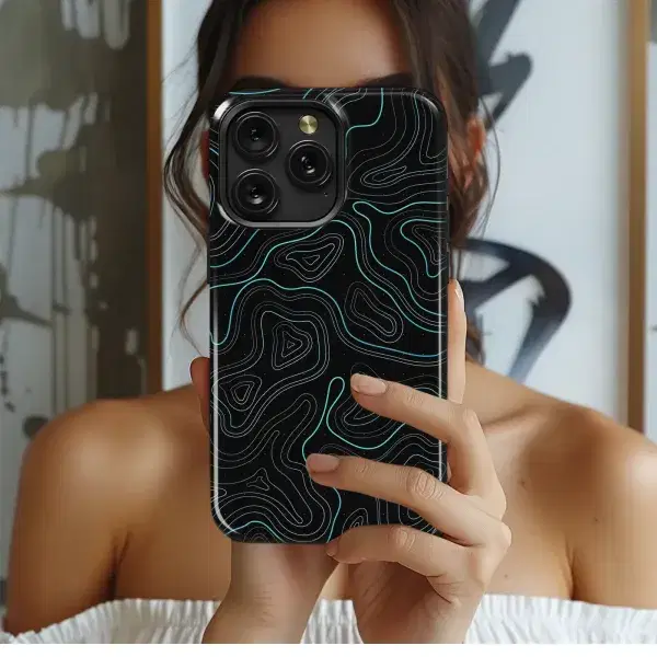 Abstract Topographic Lines
 Phone Case iPhone Samsung Cover Pixel 5678 - Image 1