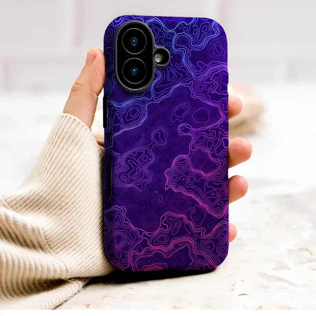 Abstract Topographic Map Gradient Line Art Phone Case Cover for iPhone 17 Pro Max 16 15 Plus 14 13 Mini Samsung S26 S25 Pixel 10 9 10107