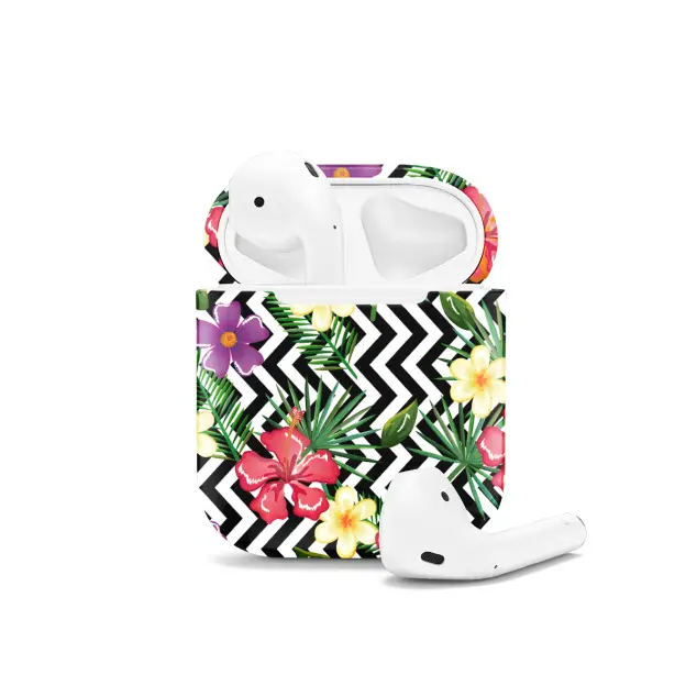 Abstract Wavy Tropical Flower AirPods Case AirPods Pro AirPods Pro 2 AirPods 3 AirPods 2 Glossy 1177