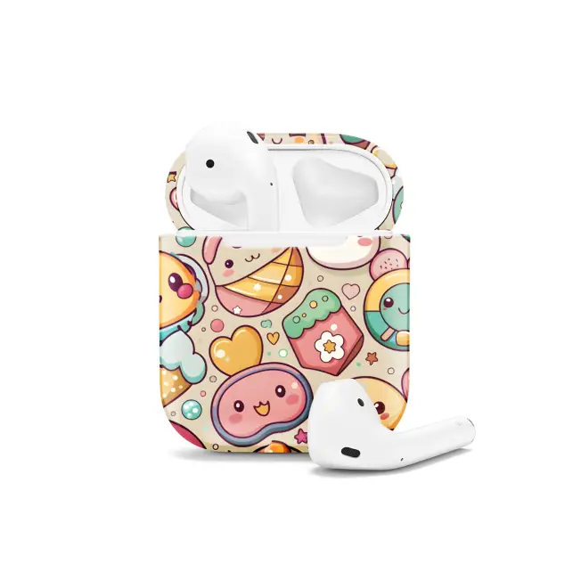 Adorable Seamless Kawaii AirPods Case AirPods Pro AirPods Pro 2 AirPods 3 AirPods 2 Glossy 1100