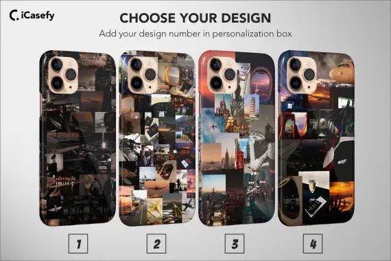 Adventure Travel Phone Case Travelling Collage Cover - Image 1