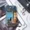 Aesthetic Dreamy Night Sky City Black Cat with Woman Phone Case iPhone Samsung Cover Pixel 1024 - Image 3