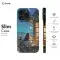 Aesthetic Dreamy Night Sky City Black Cat with Woman Phone Case iPhone Samsung Cover Pixel 1024 - Image 6