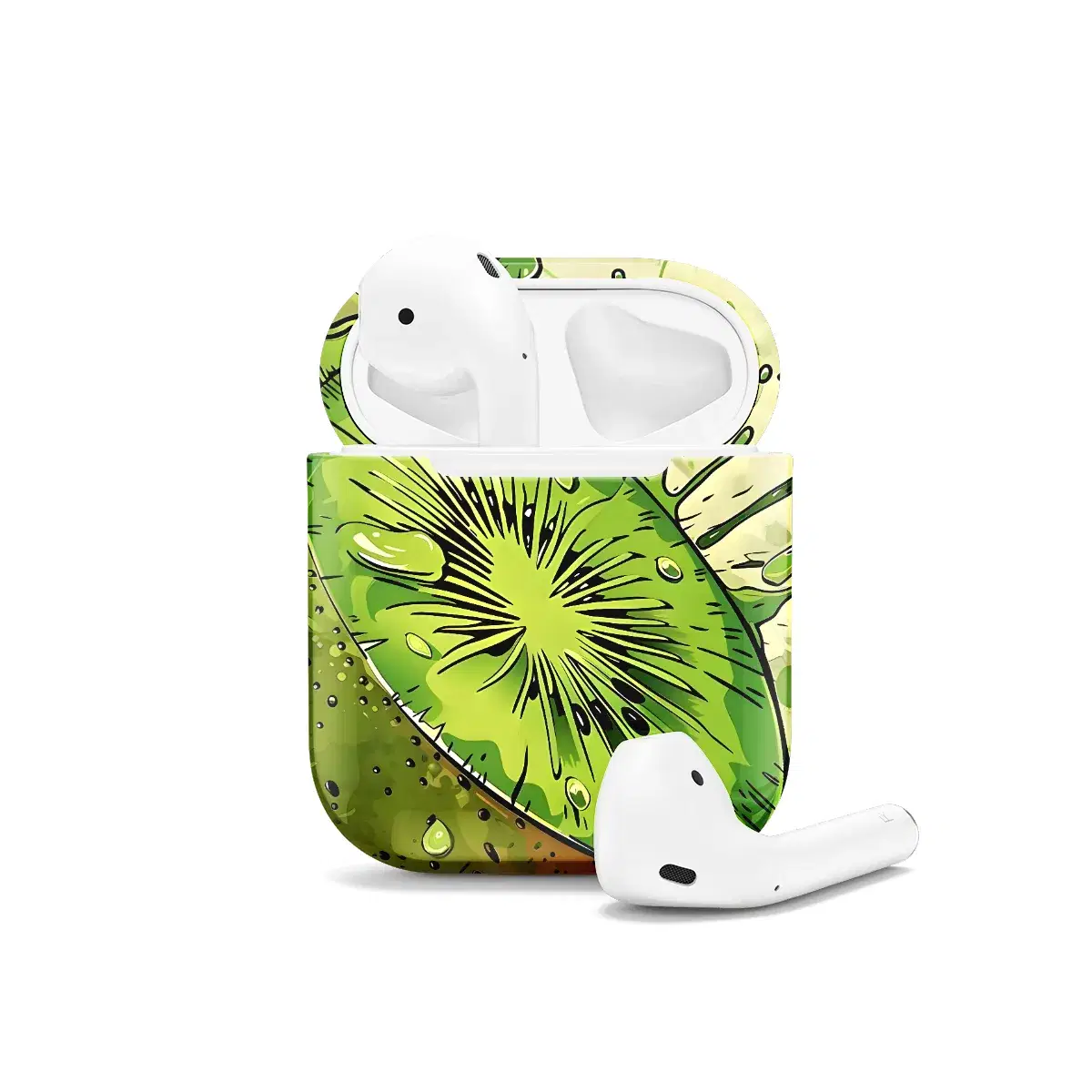 Aesthetic Kiwi Drawing AirPods Case AirPods Pro AirPods Pro 2 AirPods 3 AirPods 2 Glossy 1061 - Image 1