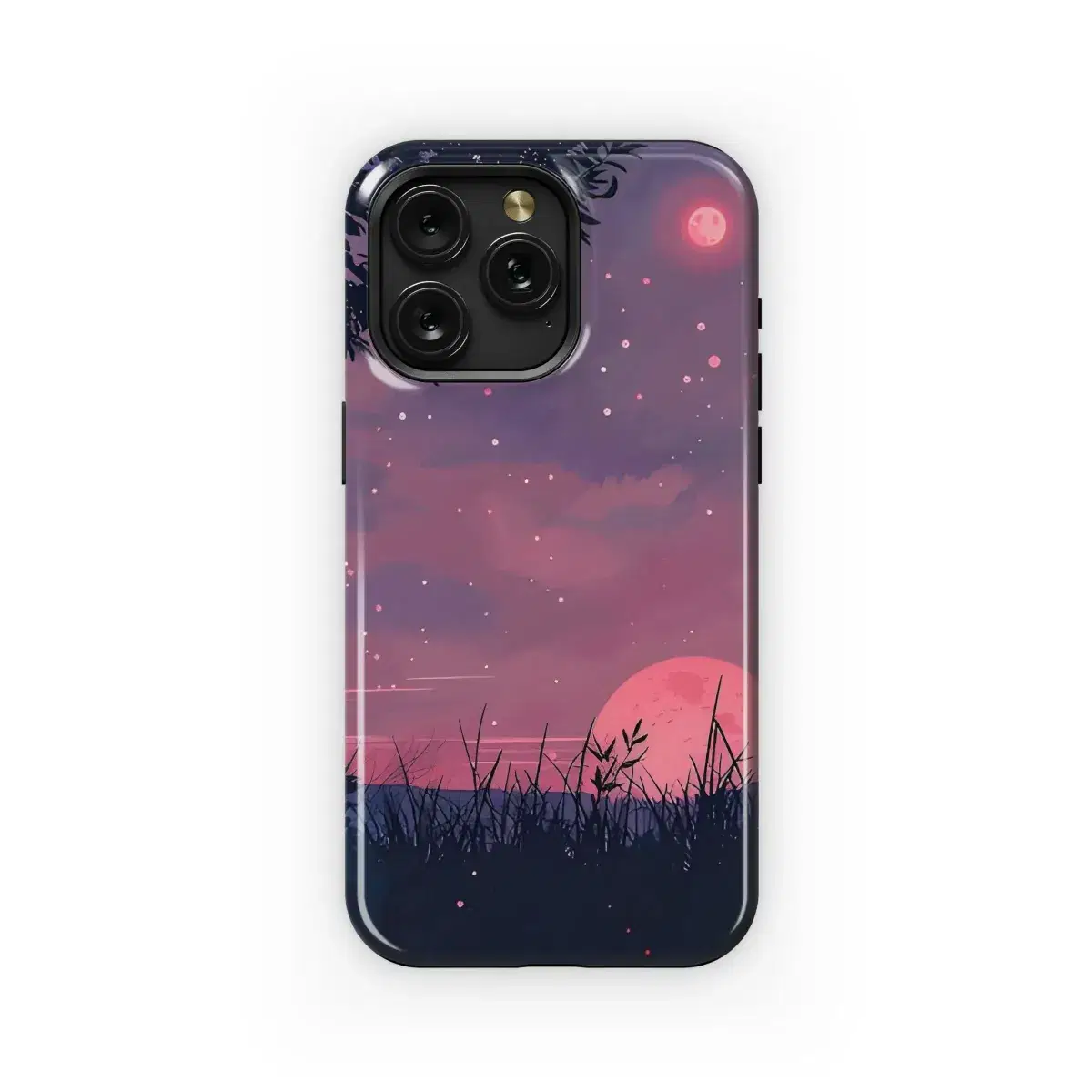 Aesthetic Pink Moon Sky Phone Case iPhone Samsung Cover Pixel 5449 - Image 1