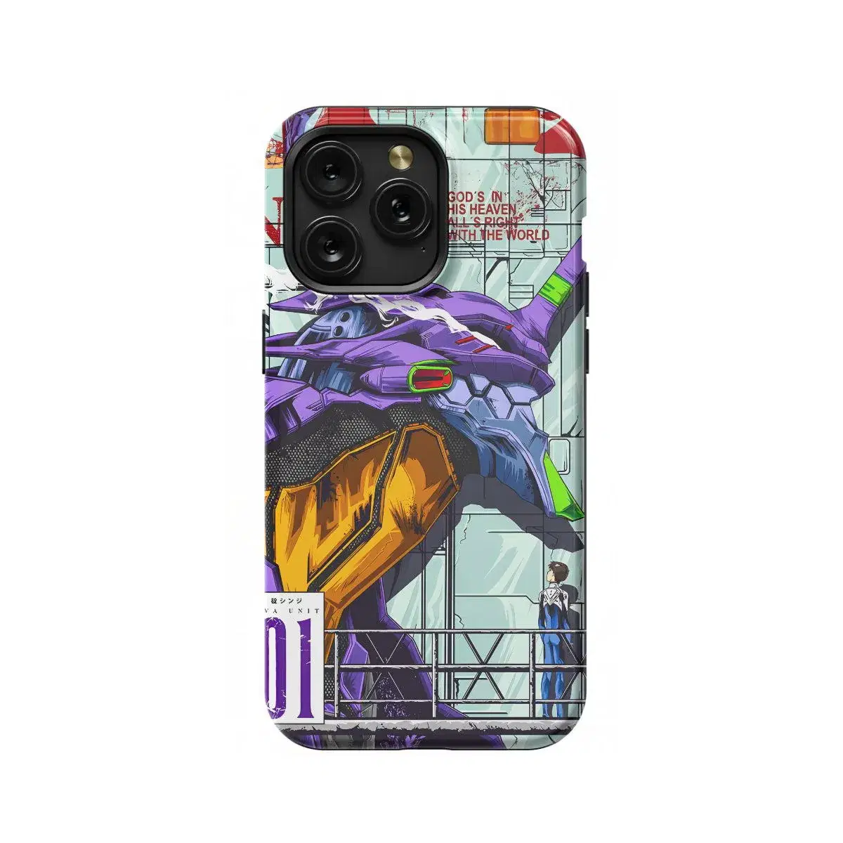 Anime Evangelion Eva 01 Phone Case iPhone Samsung Pixel & More #13 - Image 1
