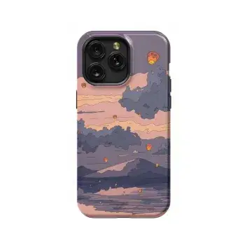 Anime Lofi Japanese Mountain River Phone Case iPhone Samsung Pixel & More - Image 1