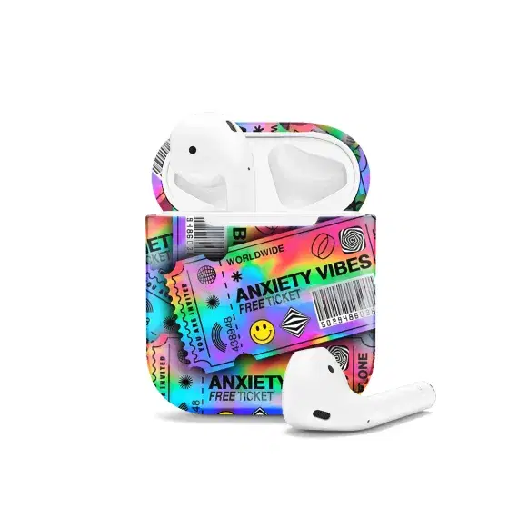 Anxiety Vibe Trippy Ticket AirPods Case AirPods Pro AirPods Pro 2 AirPods 3 AirPods 2 Glossy 1525 - Image 1