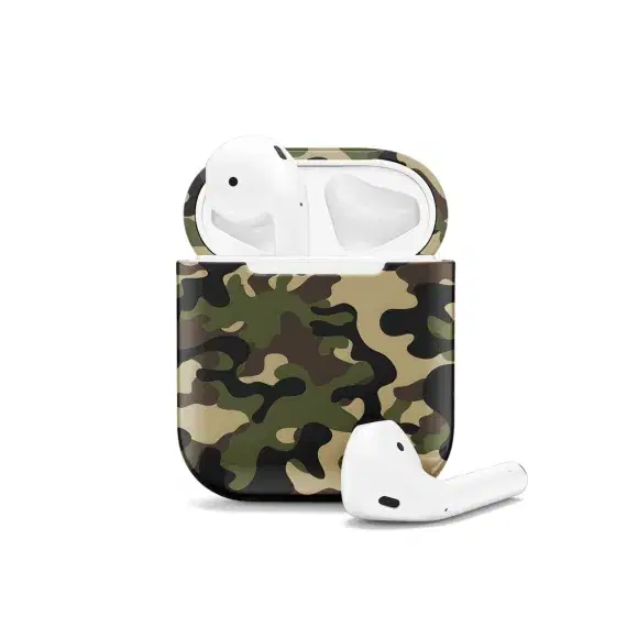 Army Camo Print Pattern AirPods Case AirPods Pro AirPods Pro 2 AirPods 3 AirPods 2 Glossy 2188 - Image 1