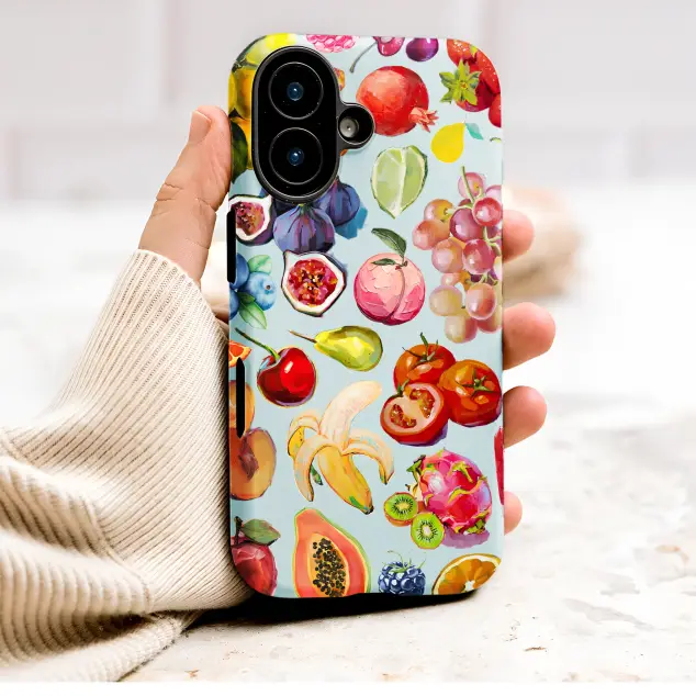 Artistic Fruit Salad Oil Painting Illustration Phone Case Cover for iPhone 17 Pro Max 16 15 Plus 14 13 Mini Samsung S26 S25 Pixel 10 9 9828