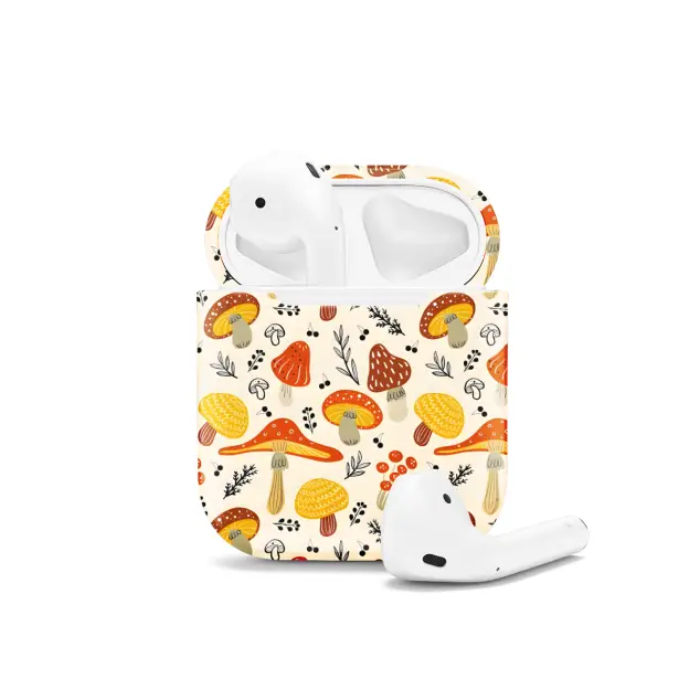 Autumn Hand Drawn Mushrooms AirPods Case AirPods Pro AirPods Pro 2 AirPods 3 AirPods 2 Glossy 1146