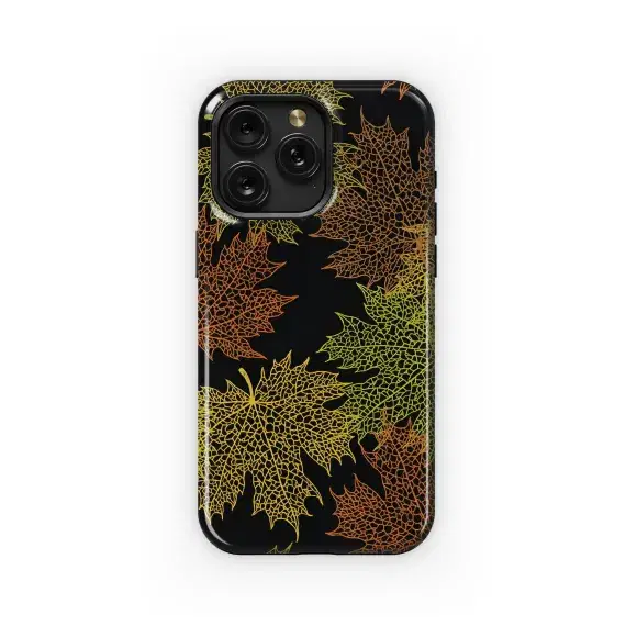 Autumn Leaf Skeleton Pattern Phone Case iPhone Samsung Cover Pixel 5210 - Image 1