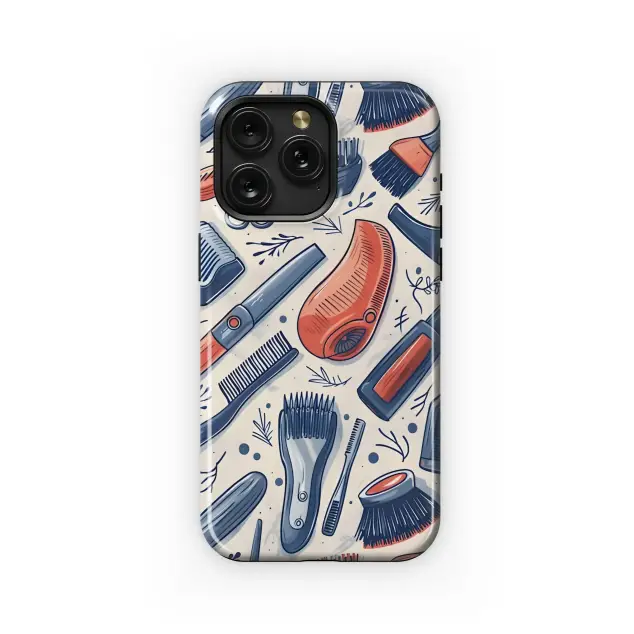 Barber Tools Patterned Phone Case iPhone Samsung Cover Pixel 5170
