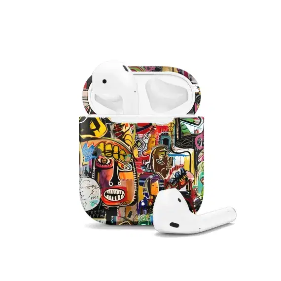 Basquiat Art AirPods Case AirPods Pro AirPods Pro 2 AirPods 3 AirPods 2 Glossy 1876 - Image 1