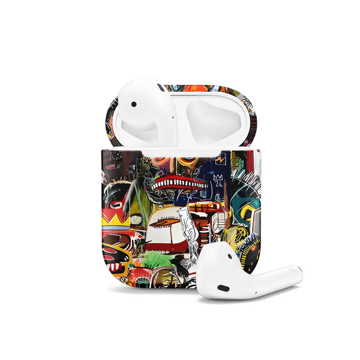 Basquiat Art AirPods Case AirPods Pro AirPods Pro 2 AirPods 3 AirPods 2 Glossy 1879 - Image 1